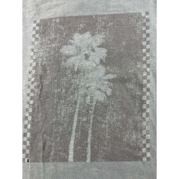 The Kooples Sport T Shirt Men S Blue Washed Palm Trees Art Graphic Relaxed Fit - Picture 10 of 11